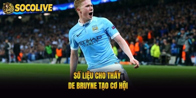 Số liệu cho thấy De Bruyne tạo cơ hội