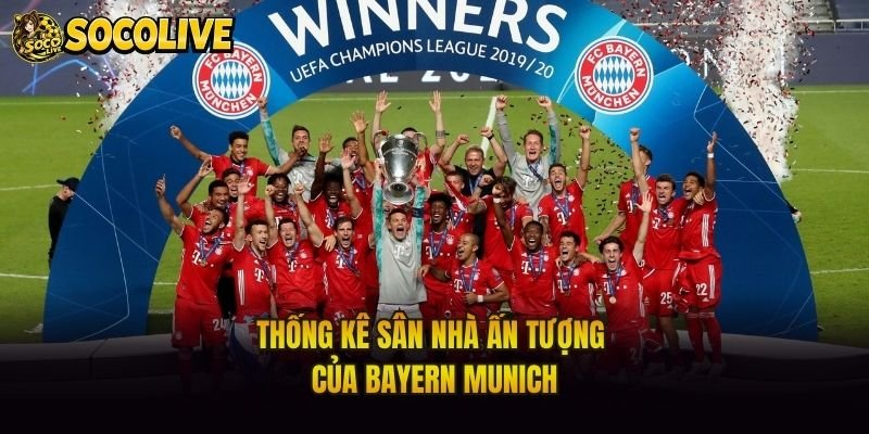 Thống kê sân nhà ấn tượng của Bayern Munich